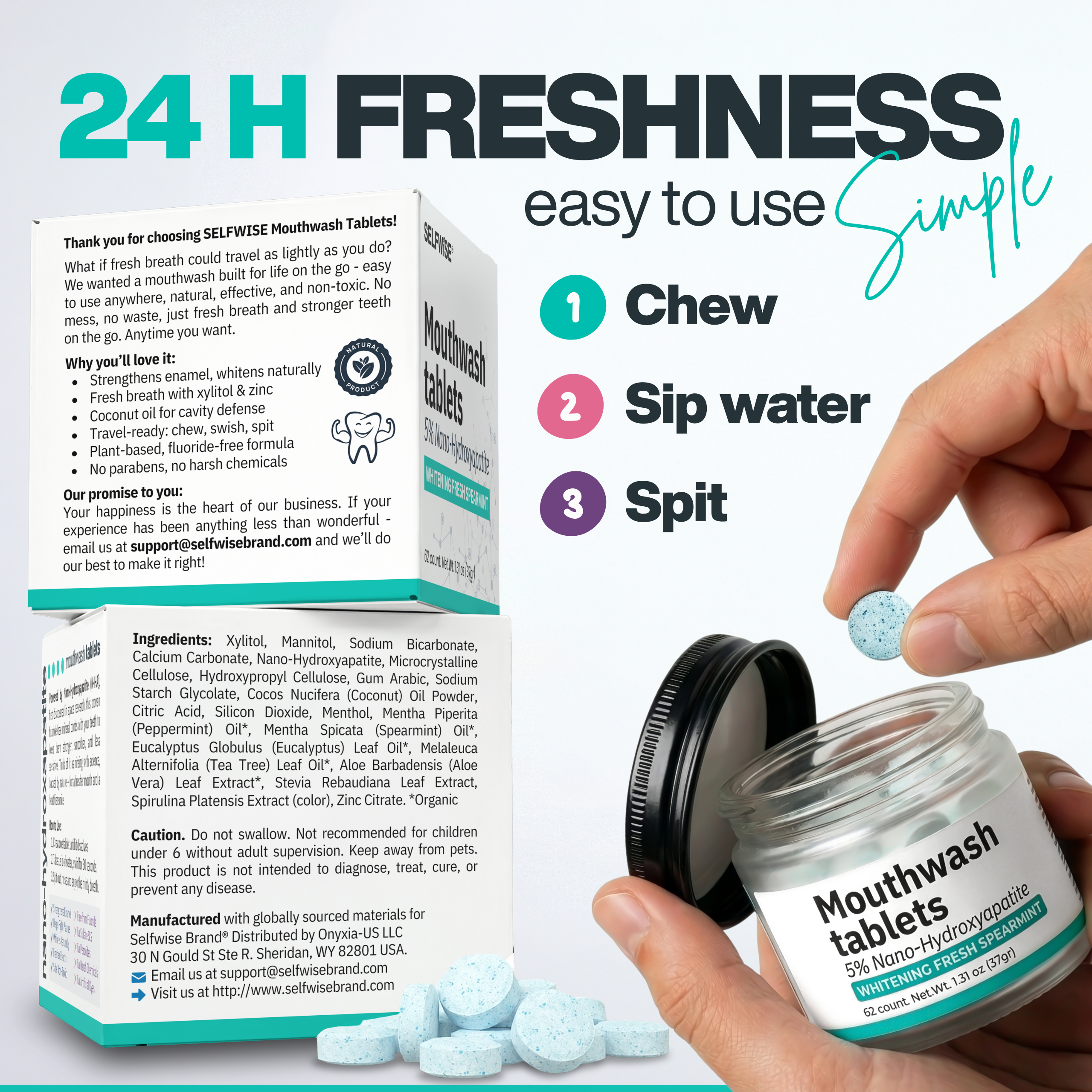 Nano Hydroxyapatite Mouthwash Tablets