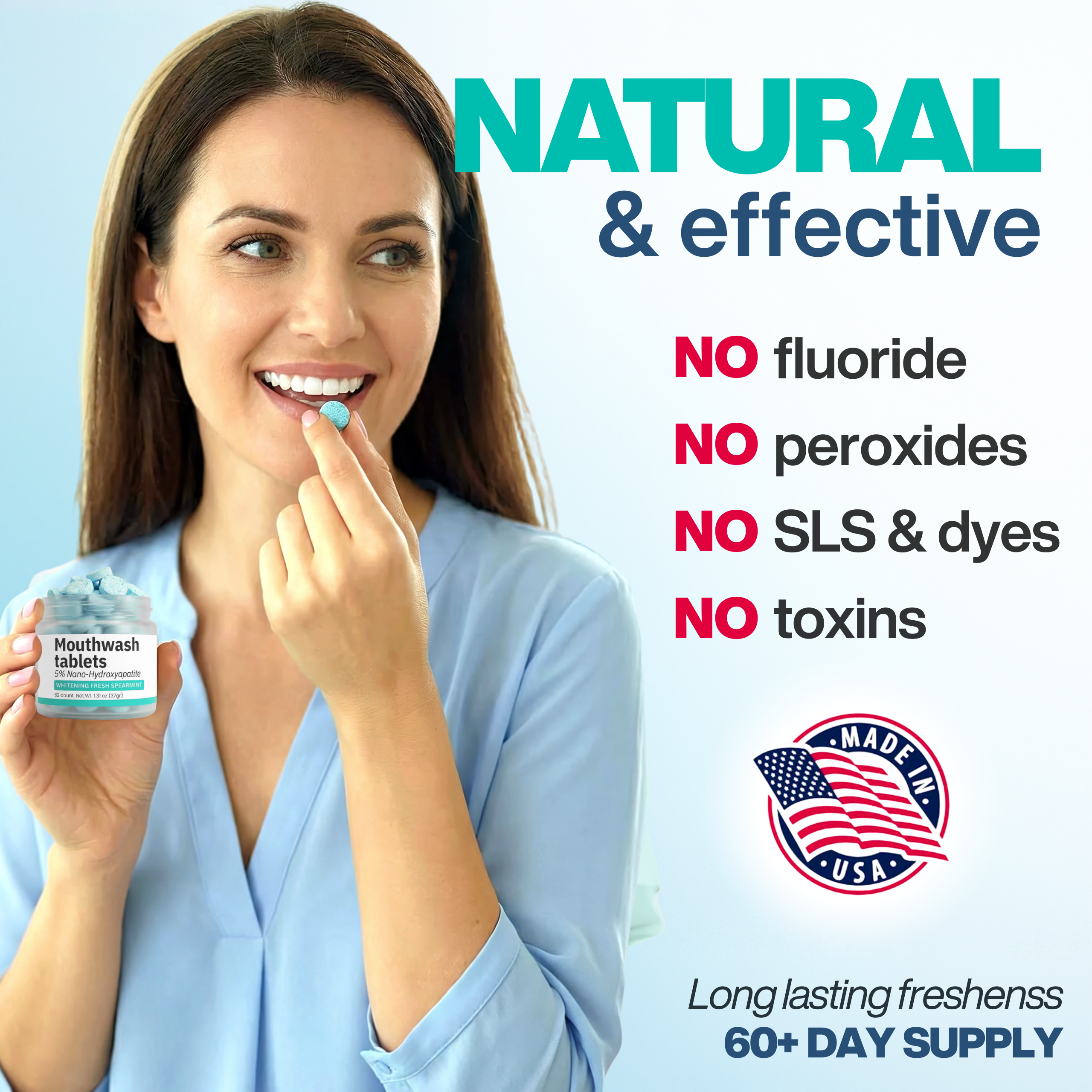Nano Hydroxyapatite Mouthwash Tablets