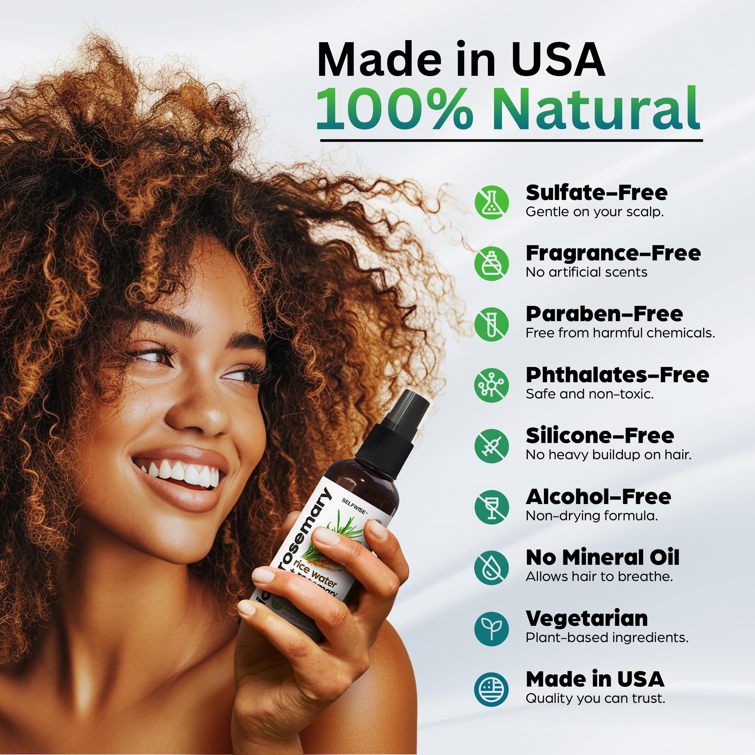 Rosemary & Rice Water Hair Growth Spray