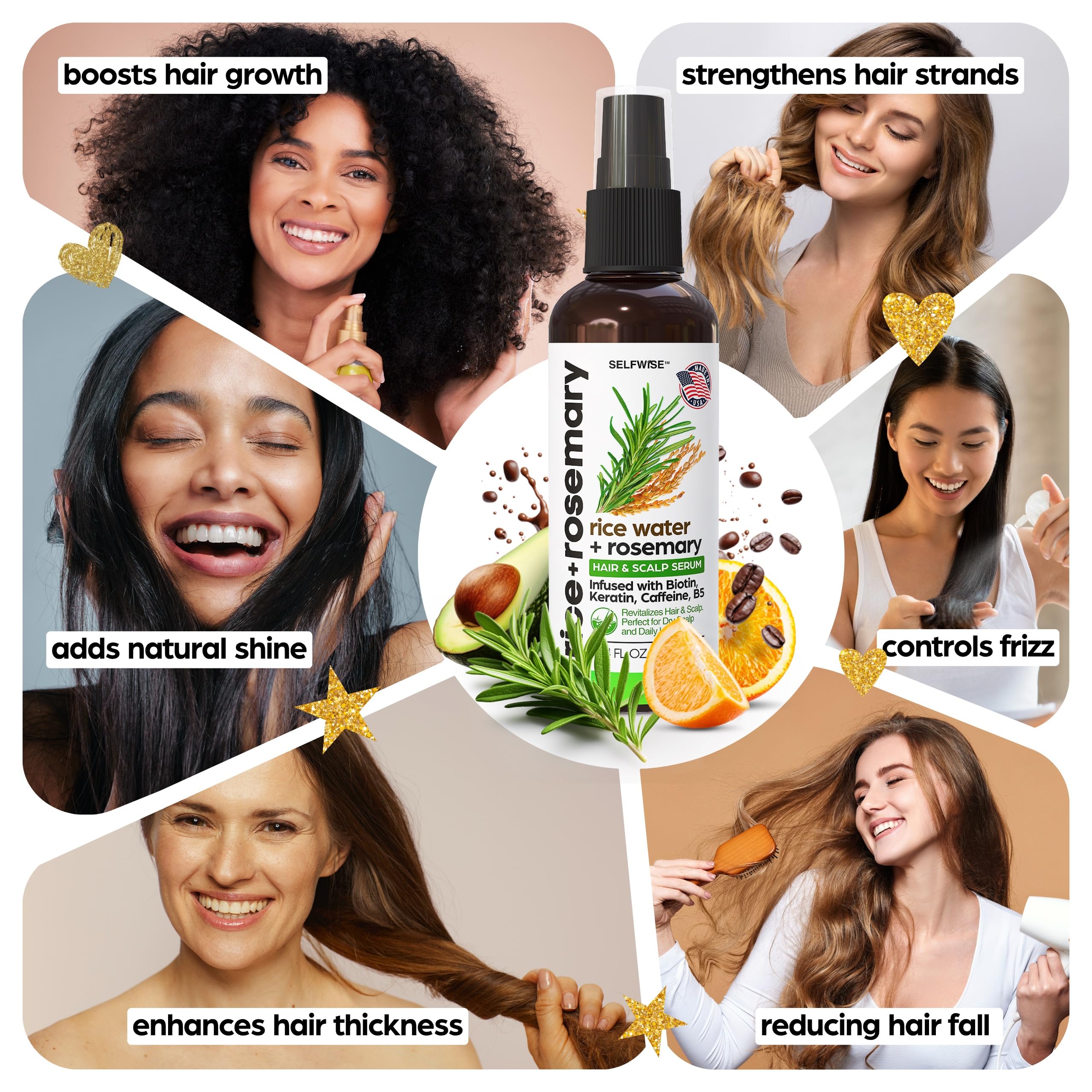 Rosemary & Rice Water Hair Growth Spray