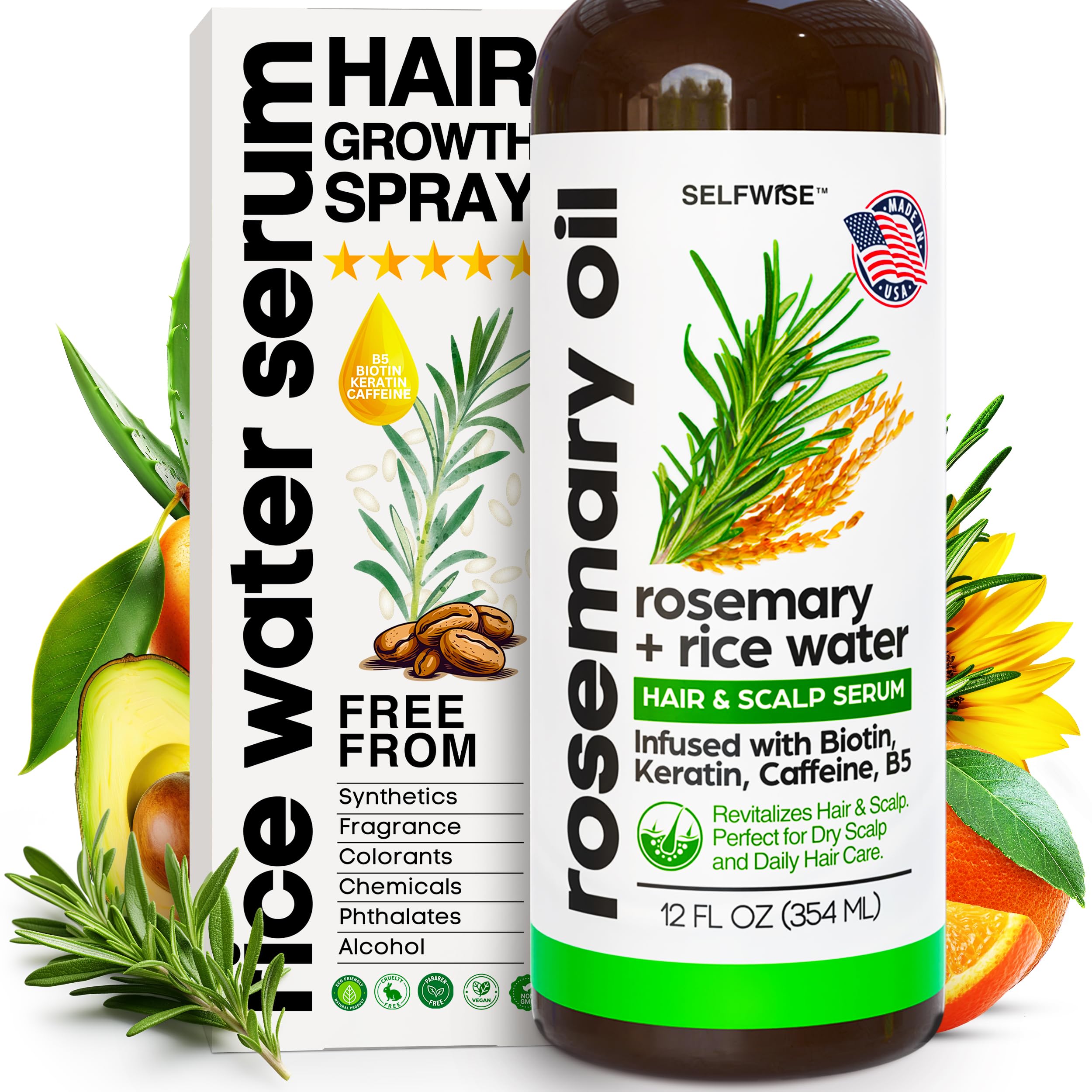 Rosemary & Rice Water Hair Growth Spray